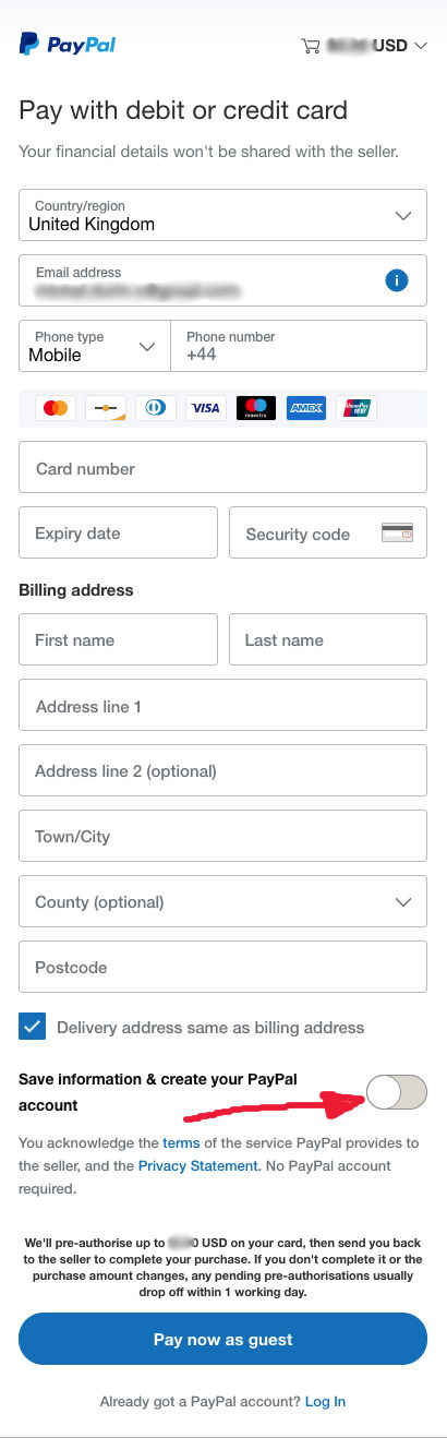 PayPal CardProcessing