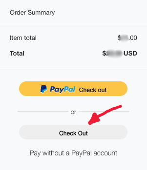 PayPal Checkout buttons